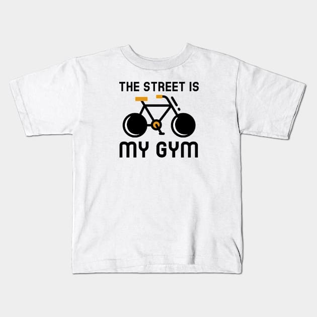 Street Is My Gym - Cycling Kids T-Shirt by Jitesh Kundra